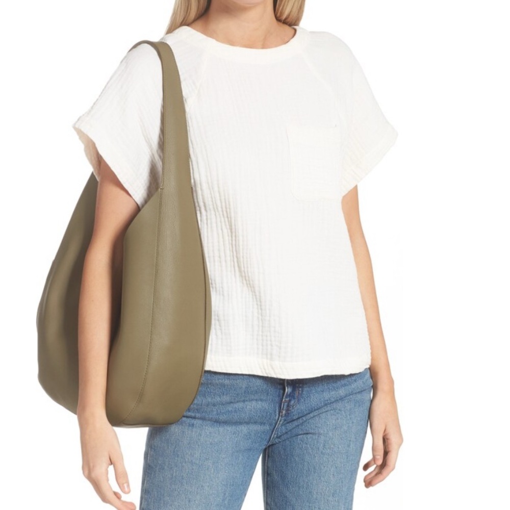Madewell oversized shopper bag in olive green